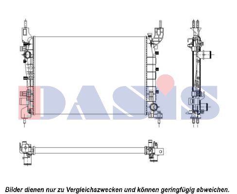 AKS DASIS radiatorius, variklio aušinimas 080044N